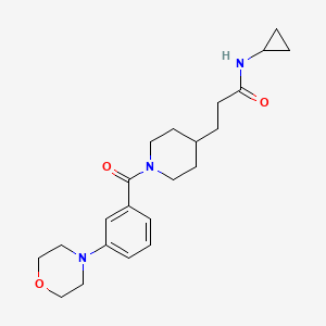 N-cyclopropyl-3-{1-[3-(4-morpholinyl)benzoyl]-4-piperidinyl}propanamide