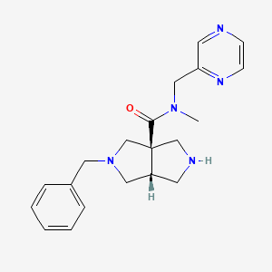 (3aR*,6aR*)-2-benzyl-N-methyl-N-(pyrazin-2-ylmethyl)hexahydropyrrolo[3,4-c]pyrrole-3a(1H)-carboxamide