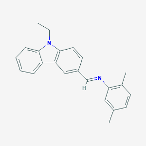 molecular formula C23H22N2 B378072 N-(2,5-dimethylphenyl)-N-[(9-ethyl-9H-carbazol-3-yl)methylene]amine 