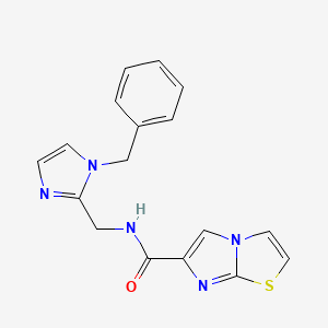 N-[(1-benzyl-1H-imidazol-2-yl)methyl]imidazo[2,1-b][1,3]thiazole-6-carboxamide