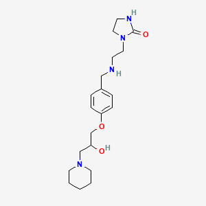 molecular formula C20H32N4O3 B3780738 1-[2-({4-[2-hydroxy-3-(1-piperidinyl)propoxy]benzyl}amino)ethyl]-2-imidazolidinone 