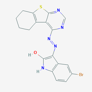 molecular formula C18H14BrN5OS B378074 5-bromo-1H-indole-2,3-dione 3-(5,6,7,8-tetrahydro[1]benzothieno[2,3-d]pyrimidin-4-ylhydrazone) CAS No. 300698-59-3