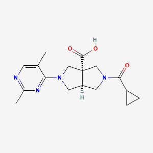 molecular formula C17H22N4O3 B3780747 (3aR*,6aR*)-2-(cyclopropylcarbonyl)-5-(2,5-dimethylpyrimidin-4-yl)hexahydropyrrolo[3,4-c]pyrrole-3a(1H)-carboxylic acid 