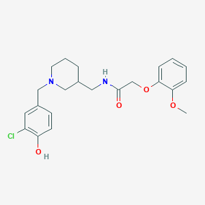 N-[[1-[(3-chloro-4-hydroxyphenyl)methyl]piperidin-3-yl]methyl]-2-(2-methoxyphenoxy)acetamide