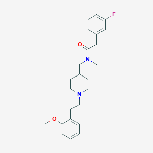 molecular formula C24H31FN2O2 B3780781 2-(3-fluorophenyl)-N-({1-[2-(2-methoxyphenyl)ethyl]-4-piperidinyl}methyl)-N-methylacetamide 