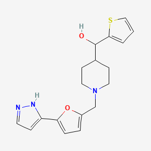 (1-{[5-(1H-pyrazol-3-yl)-2-furyl]methyl}piperidin-4-yl)(2-thienyl)methanol