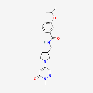 3-isopropoxy-N-{[1-(1-methyl-6-oxo-1,6-dihydropyridazin-4-yl)pyrrolidin-3-yl]methyl}benzamide