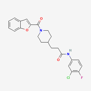 3-[1-(1-benzofuran-2-ylcarbonyl)-4-piperidinyl]-N-(3-chloro-4-fluorophenyl)propanamide