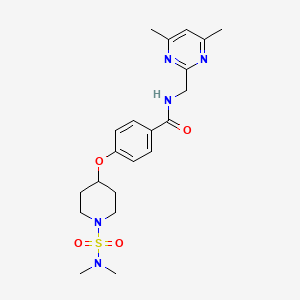 4-({1-[(dimethylamino)sulfonyl]-4-piperidinyl}oxy)-N-[(4,6-dimethyl-2-pyrimidinyl)methyl]benzamide