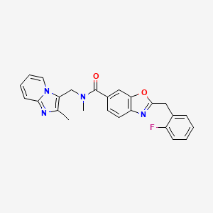 2-(2-fluorobenzyl)-N-methyl-N-[(2-methylimidazo[1,2-a]pyridin-3-yl)methyl]-1,3-benzoxazole-6-carboxamide