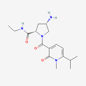 (4S)-4-amino-N-ethyl-1-[(6-isopropyl-1-methyl-2-oxo-1,2-dihydropyridin-3-yl)carbonyl]-L-prolinamide