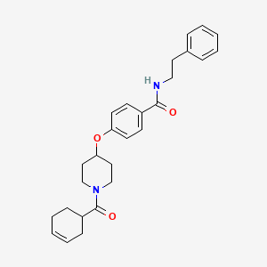 4-{[1-(3-cyclohexen-1-ylcarbonyl)-4-piperidinyl]oxy}-N-(2-phenylethyl)benzamide