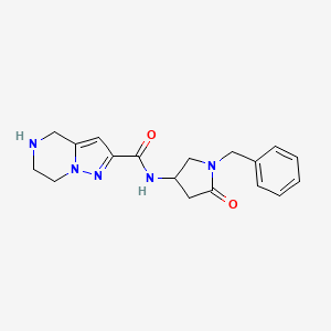 N-(1-benzyl-5-oxo-3-pyrrolidinyl)-4,5,6,7-tetrahydropyrazolo[1,5-a]pyrazine-2-carboxamide hydrochloride