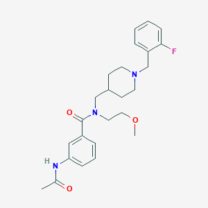 3-(acetylamino)-N-{[1-(2-fluorobenzyl)-4-piperidinyl]methyl}-N-(2-methoxyethyl)benzamide