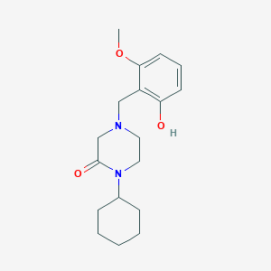 1-cyclohexyl-4-(2-hydroxy-6-methoxybenzyl)piperazin-2-one