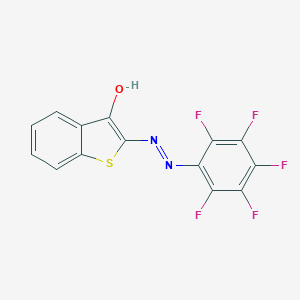 molecular formula C14H5F5N2OS B378093 1-Benzothiophene-2,3-dione 2-[(2,3,4,5,6-pentafluorophenyl)hydrazone] 