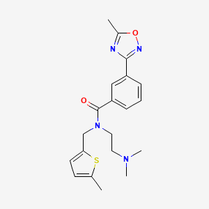 N-[2-(dimethylamino)ethyl]-3-(5-methyl-1,2,4-oxadiazol-3-yl)-N-[(5-methyl-2-thienyl)methyl]benzamide