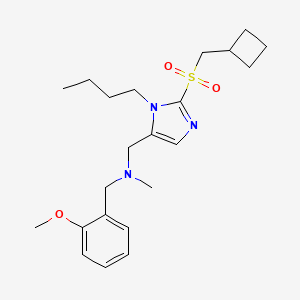 ({1-butyl-2-[(cyclobutylmethyl)sulfonyl]-1H-imidazol-5-yl}methyl)(2-methoxybenzyl)methylamine