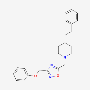 molecular formula C23H27N3O2 B3781053 1-{[3-(phenoxymethyl)-1,2,4-oxadiazol-5-yl]methyl}-4-(2-phenylethyl)piperidine 