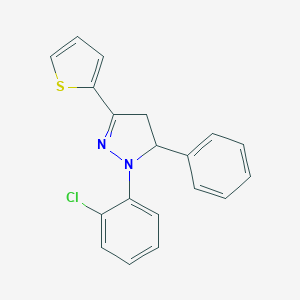 1-(2-chlorophenyl)-5-phenyl-3-(2-thienyl)-4,5-dihydro-1H-pyrazole