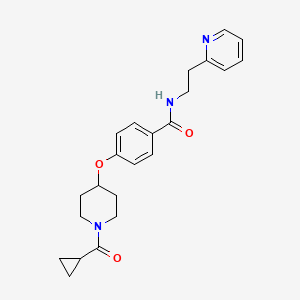 4-{[1-(cyclopropylcarbonyl)-4-piperidinyl]oxy}-N-[2-(2-pyridinyl)ethyl]benzamide