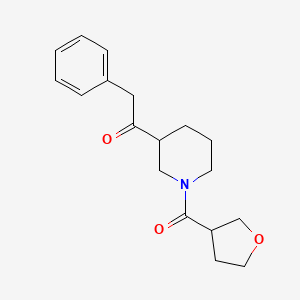 molecular formula C18H23NO3 B3781086 2-phenyl-1-[1-(tetrahydro-3-furanylcarbonyl)-3-piperidinyl]ethanone 