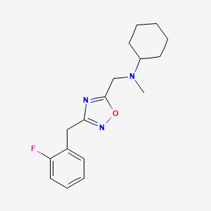 N-{[3-(2-fluorobenzyl)-1,2,4-oxadiazol-5-yl]methyl}-N-methylcyclohexanamine