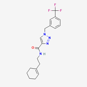 molecular formula C19H21F3N4O B3781103 N-[2-(1-cyclohexen-1-yl)ethyl]-1-[3-(trifluoromethyl)benzyl]-1H-1,2,3-triazole-4-carboxamide 