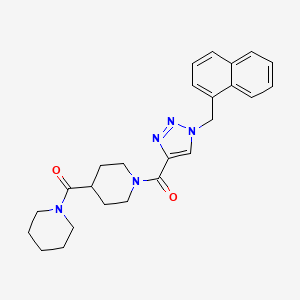 molecular formula C25H29N5O2 B3781119 1-{[1-(1-naphthylmethyl)-1H-1,2,3-triazol-4-yl]carbonyl}-4-(1-piperidinylcarbonyl)piperidine 