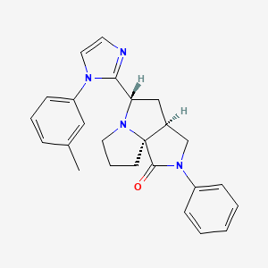 molecular formula C25H26N4O B3781124 (3aS*,5S*,9aS*)-5-[1-(3-methylphenyl)-1H-imidazol-2-yl]-2-phenylhexahydro-7H-pyrrolo[3,4-g]pyrrolizin-1(2H)-one 