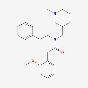 2-(2-methoxyphenyl)-N-[(1-methyl-3-piperidinyl)methyl]-N-(2-phenylethyl)acetamide