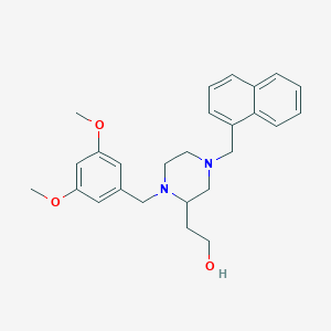 molecular formula C26H32N2O3 B3781138 2-[1-(3,5-dimethoxybenzyl)-4-(1-naphthylmethyl)-2-piperazinyl]ethanol 