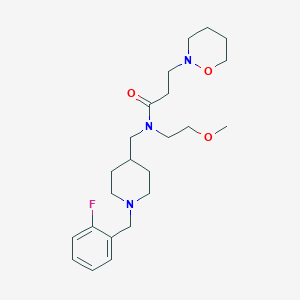 N-{[1-(2-fluorobenzyl)-4-piperidinyl]methyl}-N-(2-methoxyethyl)-3-(1,2-oxazinan-2-yl)propanamide