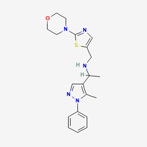 1-(5-methyl-1-phenyl-1H-pyrazol-4-yl)-N-{[2-(4-morpholinyl)-1,3-thiazol-5-yl]methyl}ethanamine