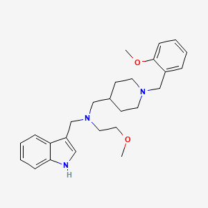 molecular formula C26H35N3O2 B3781191 (1H-indol-3-ylmethyl){[1-(2-methoxybenzyl)-4-piperidinyl]methyl}(2-methoxyethyl)amine 