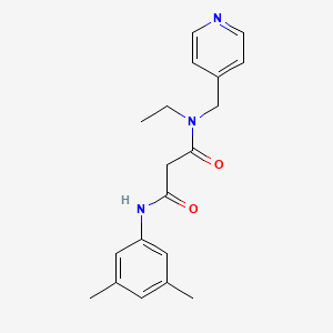 N'-(3,5-dimethylphenyl)-N-ethyl-N-(pyridin-4-ylmethyl)malonamide