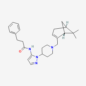 N-[1-(1-{[(1R,5S)-6,6-dimethylbicyclo[3.1.1]hept-2-en-2-yl]methyl}-4-piperidinyl)-1H-pyrazol-5-yl]-3-phenylpropanamide