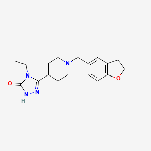 4-ethyl-5-{1-[(2-methyl-2,3-dihydro-1-benzofuran-5-yl)methyl]piperidin-4-yl}-2,4-dihydro-3H-1,2,4-triazol-3-one