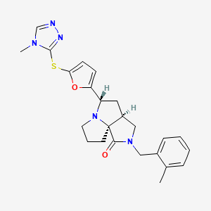 (3aS*,5S*,9aS*)-2-(2-methylbenzyl)-5-{5-[(4-methyl-4H-1,2,4-triazol-3-yl)thio]-2-furyl}hexahydro-7H-pyrrolo[3,4-g]pyrrolizin-1(2H)-one