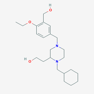 2-{1-(cyclohexylmethyl)-4-[4-ethoxy-3-(hydroxymethyl)benzyl]-2-piperazinyl}ethanol