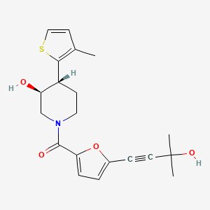 molecular formula C20H23NO4S B3781232 (3S*,4R*)-1-[5-(3-hydroxy-3-methylbut-1-yn-1-yl)-2-furoyl]-4-(3-methyl-2-thienyl)piperidin-3-ol 