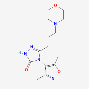 molecular formula C14H21N5O3 B3781235 4-(3,5-dimethylisoxazol-4-yl)-5-(3-morpholin-4-ylpropyl)-2,4-dihydro-3H-1,2,4-triazol-3-one 