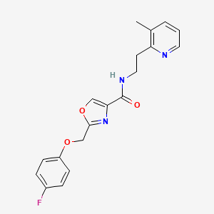 2-[(4-fluorophenoxy)methyl]-N-[2-(3-methyl-2-pyridinyl)ethyl]-1,3-oxazole-4-carboxamide