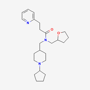 N-[(1-cyclopentyl-4-piperidinyl)methyl]-3-(2-pyridinyl)-N-(tetrahydro-2-furanylmethyl)propanamide