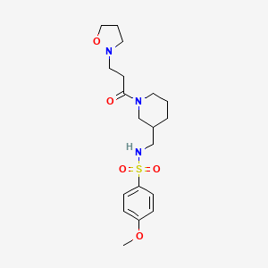 N-({1-[3-(2-isoxazolidinyl)propanoyl]-3-piperidinyl}methyl)-4-methoxybenzenesulfonamide