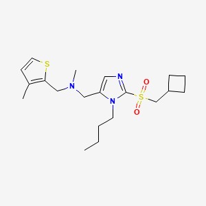 molecular formula C20H31N3O2S2 B3781301 ({1-butyl-2-[(cyclobutylmethyl)sulfonyl]-1H-imidazol-5-yl}methyl)methyl[(3-methyl-2-thienyl)methyl]amine 