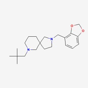 molecular formula C21H32N2O2 B3781305 2-(1,3-benzodioxol-4-ylmethyl)-7-(2,2-dimethylpropyl)-2,7-diazaspiro[4.5]decane 