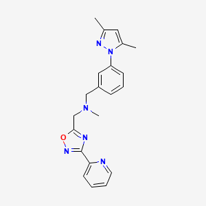 1-[3-(3,5-dimethyl-1H-pyrazol-1-yl)phenyl]-N-methyl-N-{[3-(2-pyridinyl)-1,2,4-oxadiazol-5-yl]methyl}methanamine