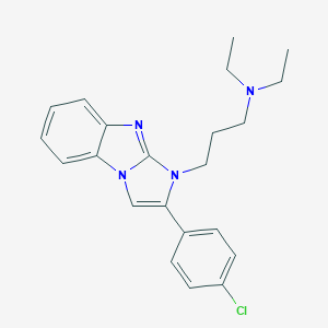 molecular formula C22H25ClN4 B378133 3-[2-(4-chlorophenyl)-1H-imidazo[1,2-a]benzimidazol-1-yl]-N,N-diethylpropan-1-amine 