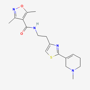 3,5-dimethyl-N-{2-[2-(1-methyl-1,2,5,6-tetrahydropyridin-3-yl)-1,3-thiazol-4-yl]ethyl}isoxazole-4-carboxamide